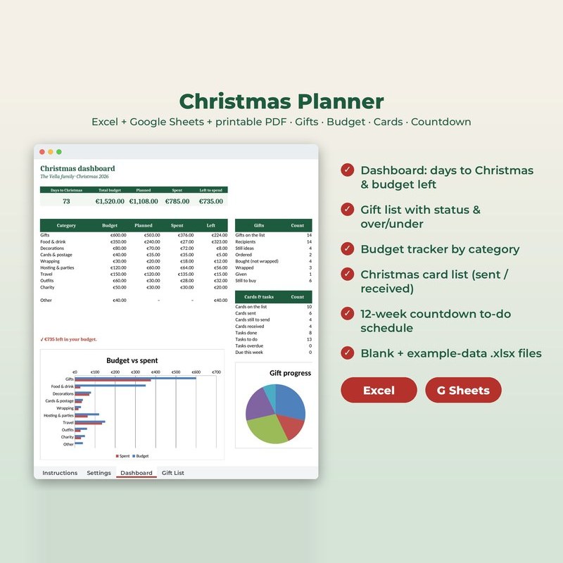 Christmas Planner product preview