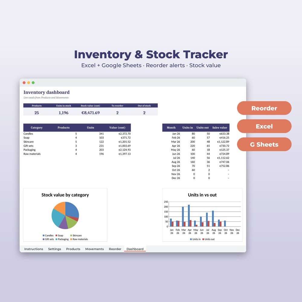 Small Business Inventory Tracker product preview